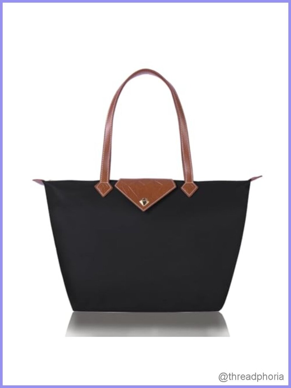 Waterproof Nylon Tote Bag Large Folding Shoulder Bag for Work Travel Beach